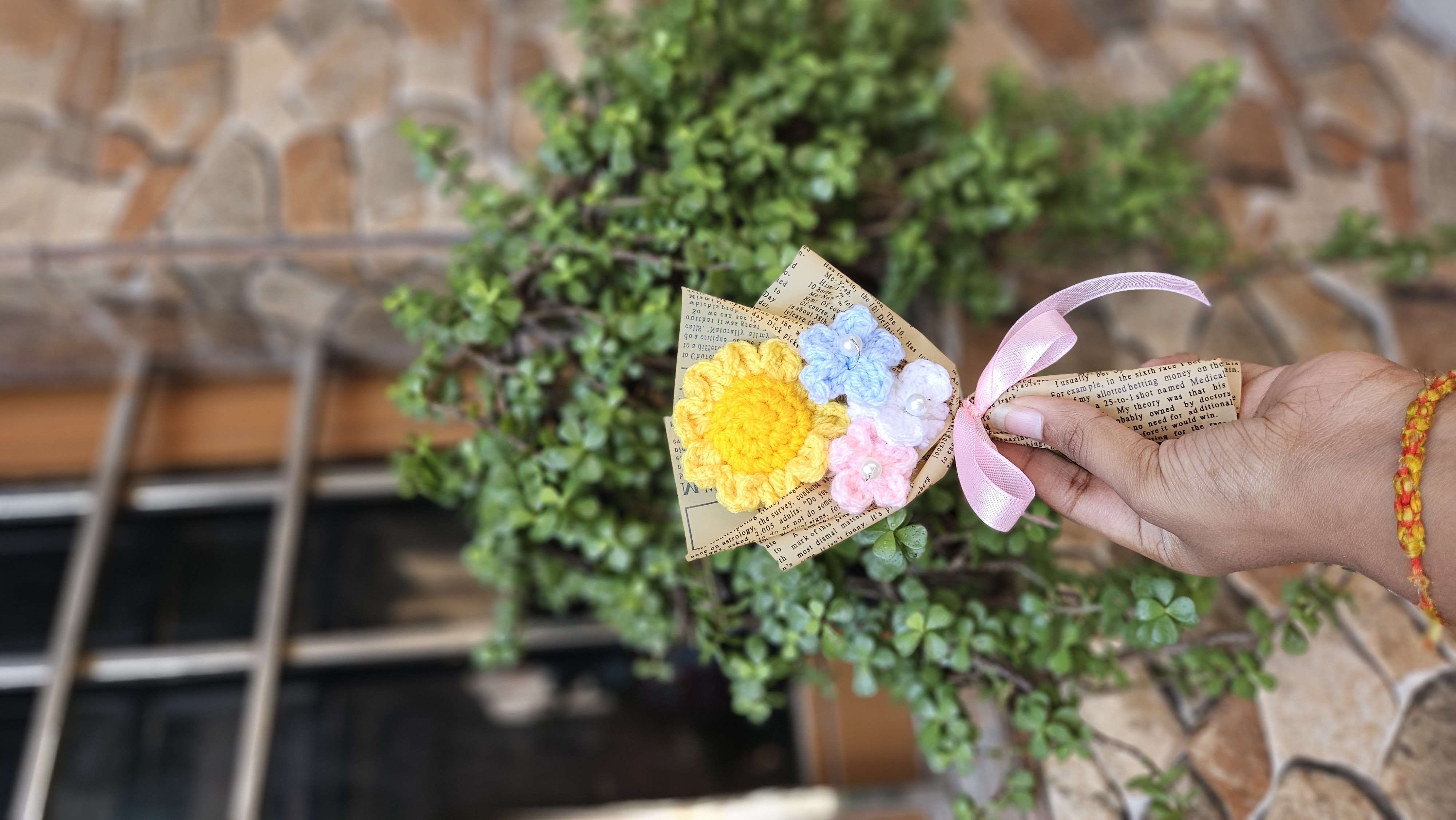 Mini yellow Daisy  bouquet - Image 1