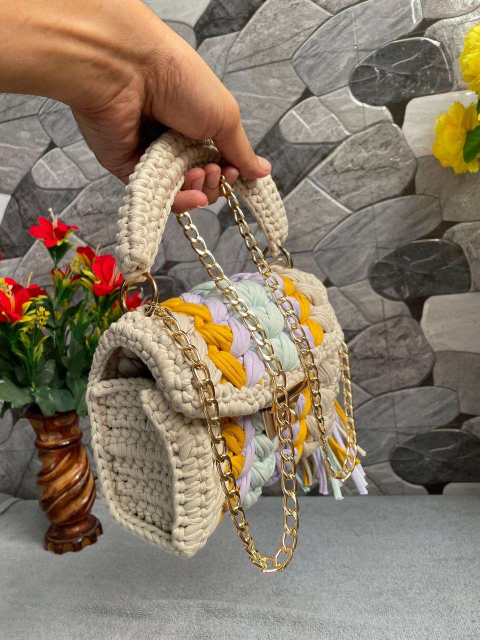 Tshirt yarn handbag - Thumbnail 3